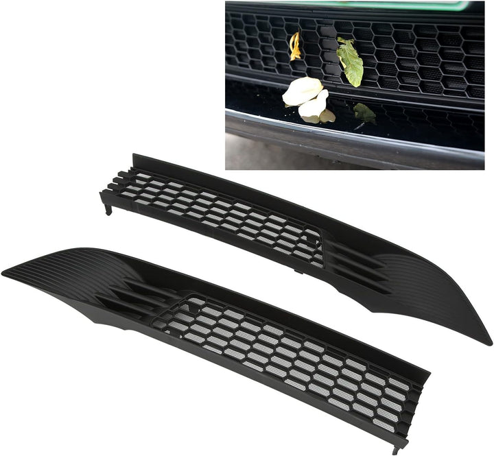 Frontgrill Mesh für Tesla Model Y 2020-2023 2pcs Bright Black Car Front Bumper Vent Grills Replaceme
