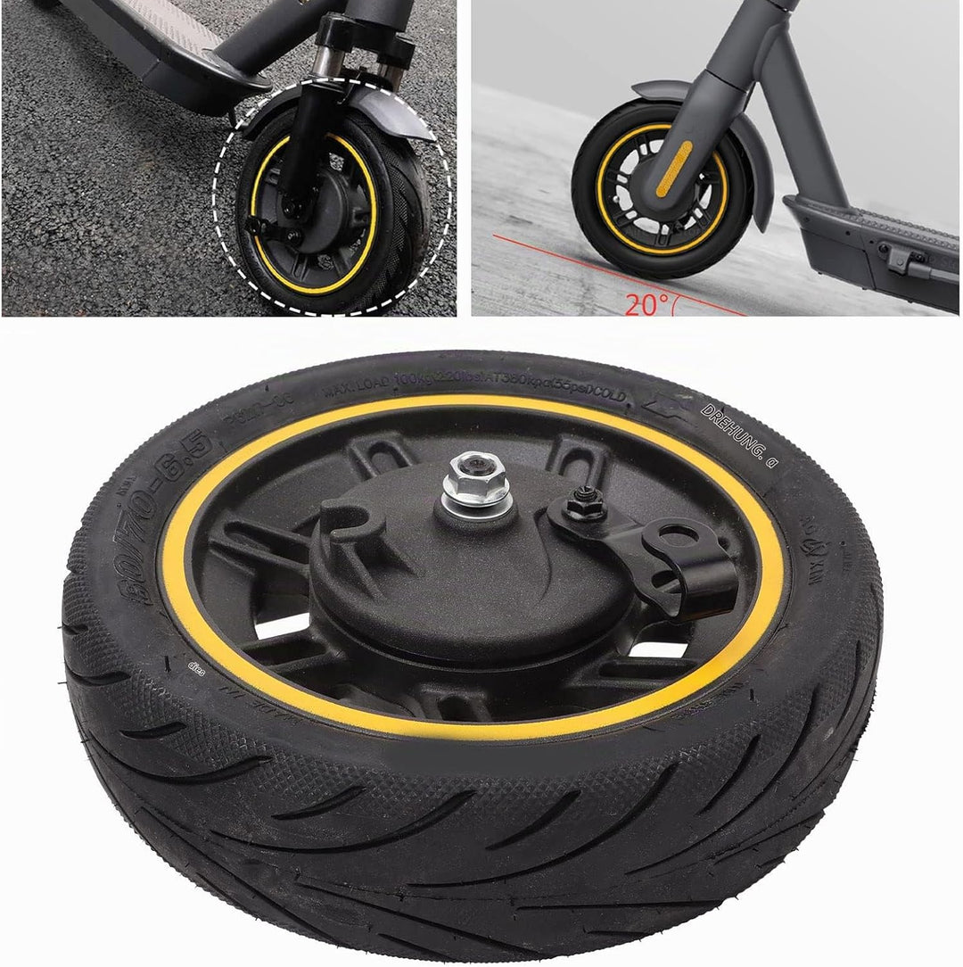 Tubeless Reifen Vorderrad, 10 Zoll 60/70-6,5 Scooter Vorderrad mit Vakuum Tubeless Reifenersatz Komp