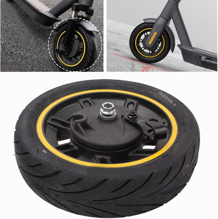 Tubeless Reifen Vorderrad, 10 Zoll 60/70-6,5 Scooter Vorderrad mit Vakuum Tubeless Reifenersatz Komp