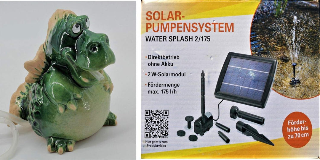 powershop11 Wasserspeier Drache 16 cm Solar