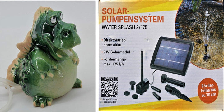 powershop11 Wasserspeier Drache 16 cm Solar