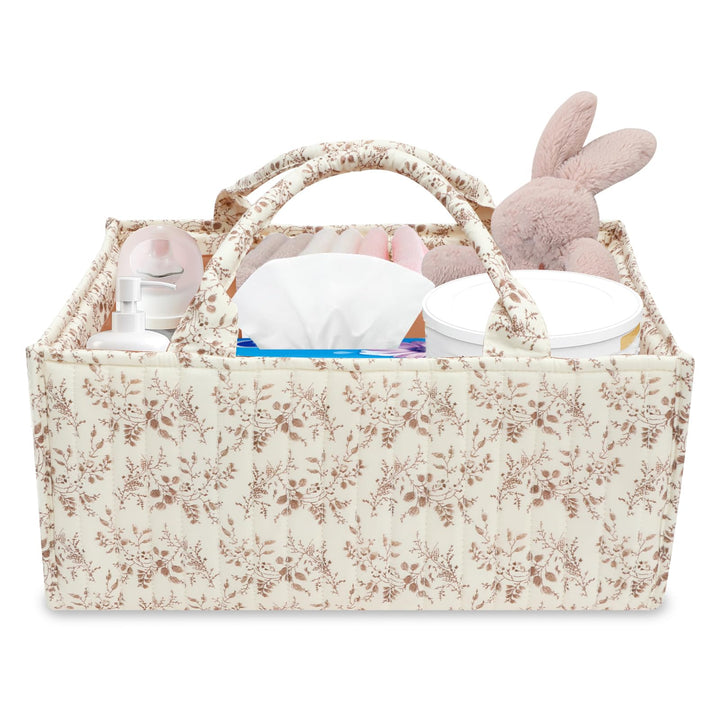 Blumen Wickeltisch Organizer,Tragbarer Wickelorganizer mit verstellbaren Trennwänden und handhaben,B