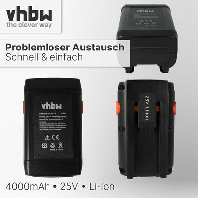 vhbw Akku kompatibel mit Gardena Spindelmäher 380 C, 380 EC, 380 Li, 4024-20, 40254-20, 4028-20 erse