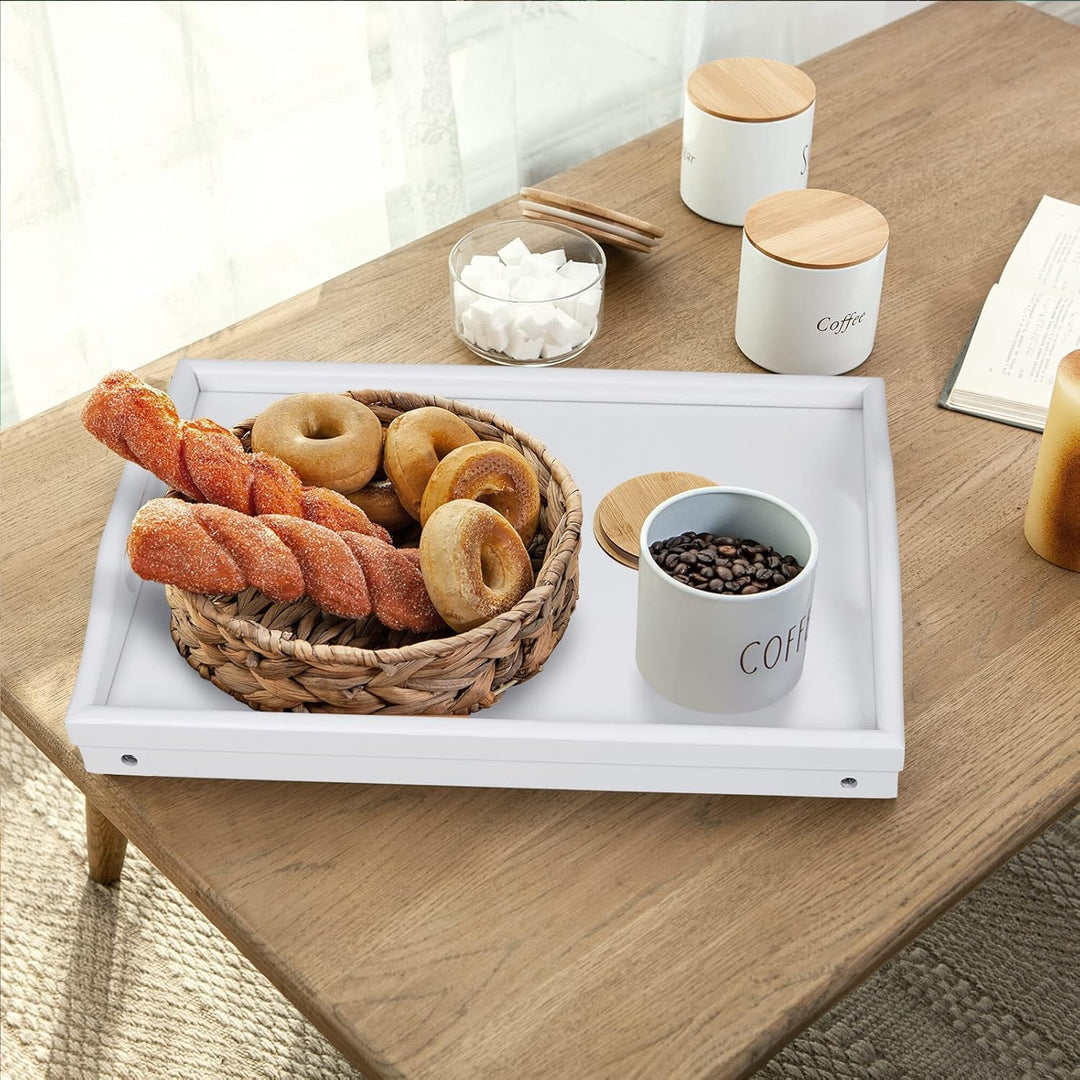 Betttablett, klappbare Beine mit Griffen, Frühstückstablett für Sofa, Essen, Zeichnen, Platten, Bamb