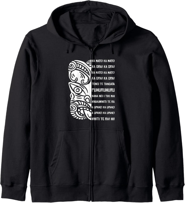 Haka Neuseeland Maori New Zealand Fans als Rugby Kapuzenjacke