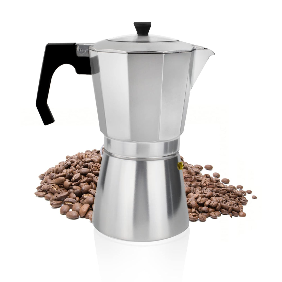 ACTIV CUISINE Espressokocher 14 Tassen aus Aluminium, Espressokanne Espresso Mokka Maker Mokkakanne