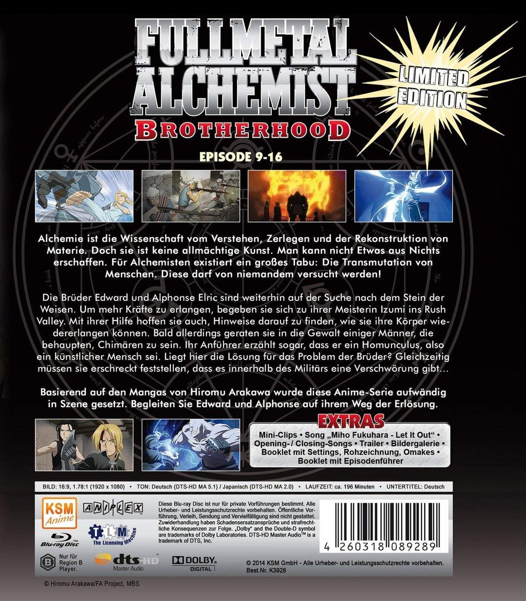 Fullmetal Alchemist: Brotherhood - Vol. 2 (Digipack im Schuber mit Hochprägung und Glanzfolie) [Blu-