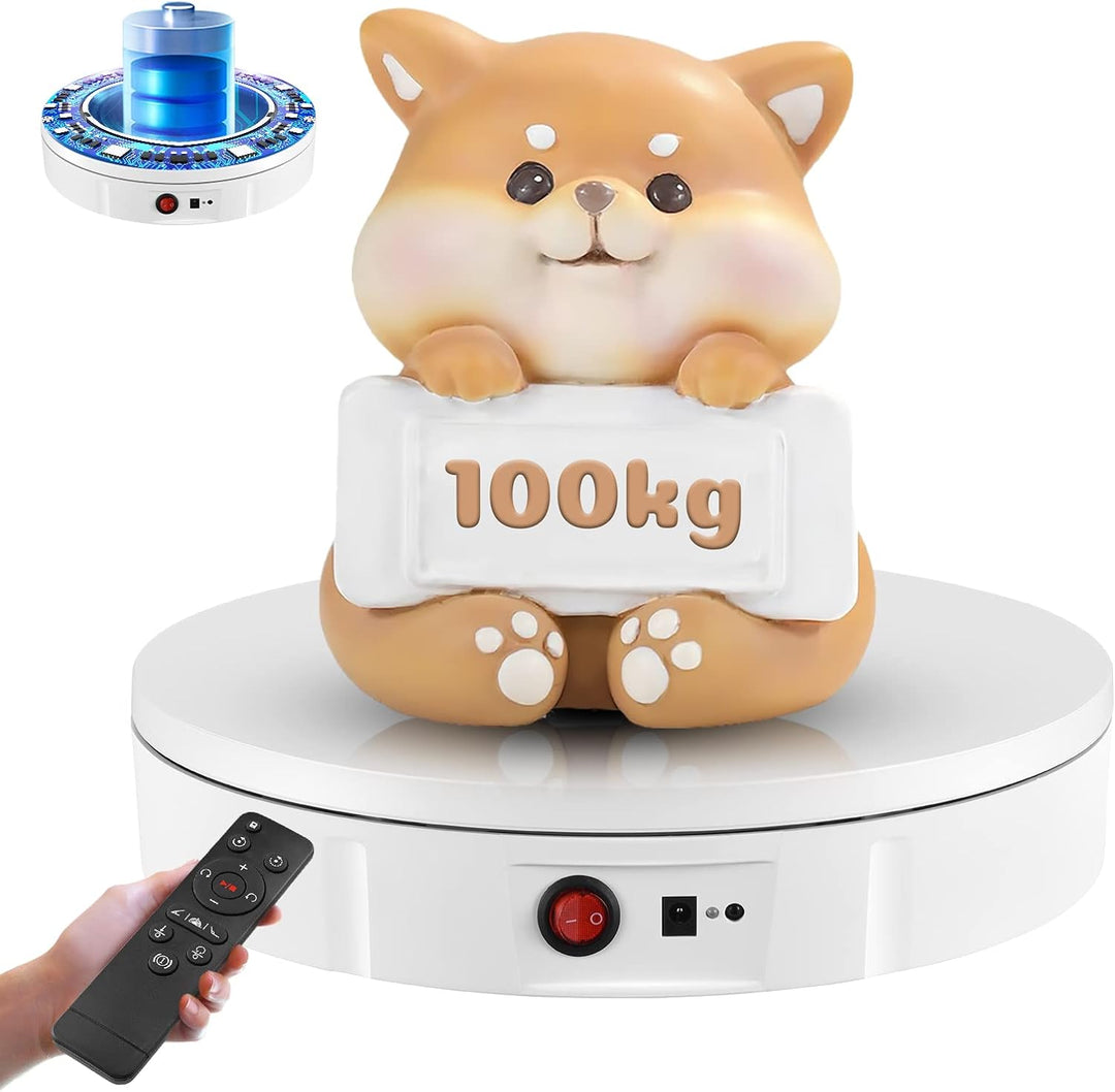 PaNt Drehteller Elektrisch 100kg 30cm Professioneller 360 Grad Elektrische Drehscheibe mit Wiederauf