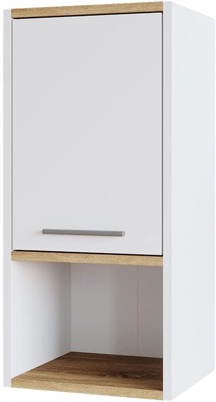 Vicco Badschrank Elvio, Weiss/Sonoma, 32 x 68 cm Hängeschrank, Hängeschrank