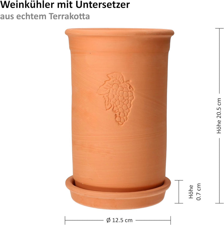MamboCat | 2er Set Weinkühler + Untersetzer | Ø 12.5 cm | H 20.5 cm | Flaschen-Kühler für Wasser, We
