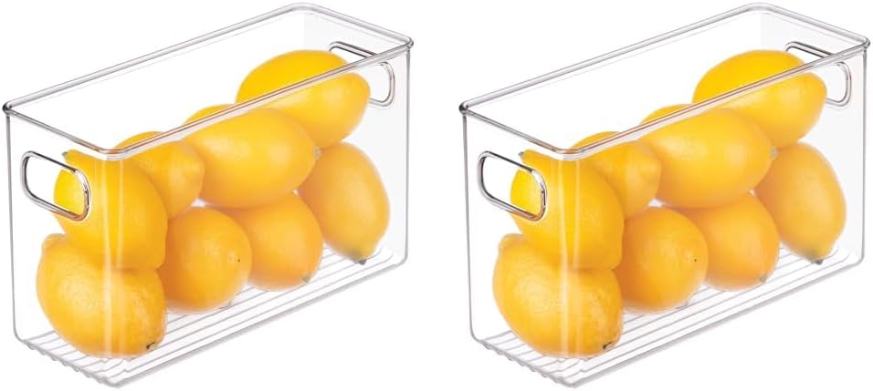 iDesign Cabinet/Kitchen Binz Aufbewahrungsbox, mittelgrosser Küchen Organizer aus Kunststoff, lange