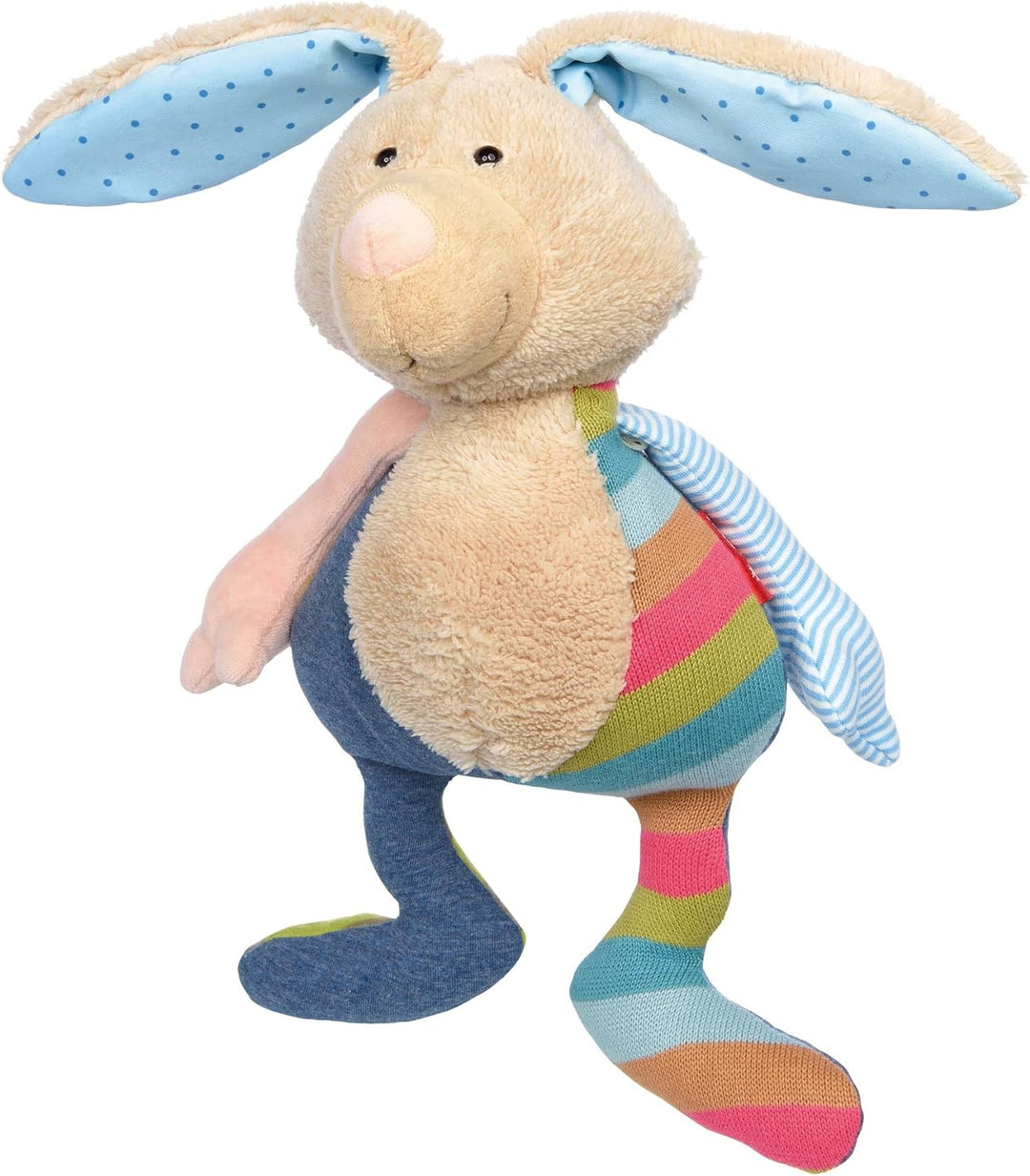 sigikid 39851 Patchwork Stofftier, Mehrfarbig/Hase, Mehrfarbig/Hase