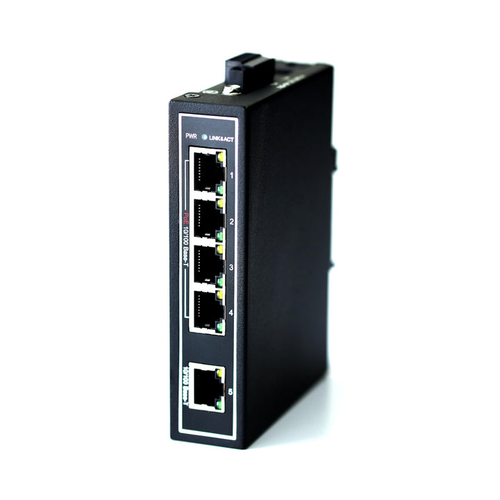 WIWAV WDH-5ET-POE 10/100Mbps Nicht verwaltete 5-Port-PoE-Industrial-Ethernet-Switches mit DIN-Schien