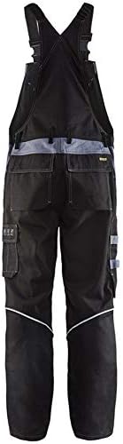Blaklader 28611516 ANTI-FLAMMEN-LATZHOSE, Schwarz/ Grau, grootte C64, C64