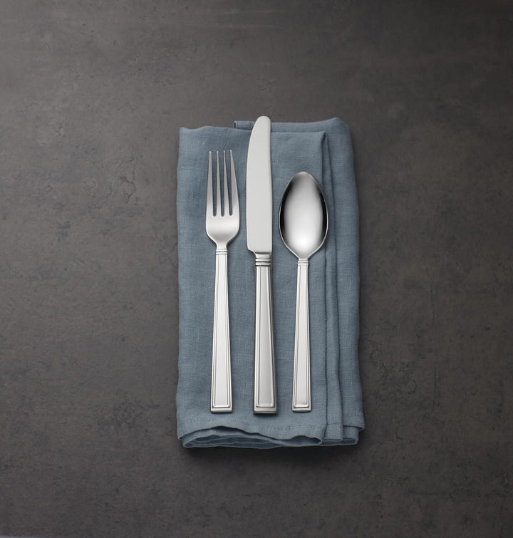 Lenox 883708 Piece Flatware Bratton Besteck-Set, 65-teilig, Edelstahl, metallisch, Bratton