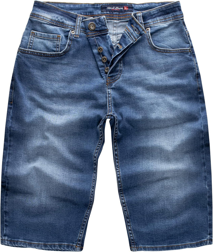 Rock Creek Herren Shorts Jeansshorts RC-2359 29W Dunkelblau, 29W Dunkelblau