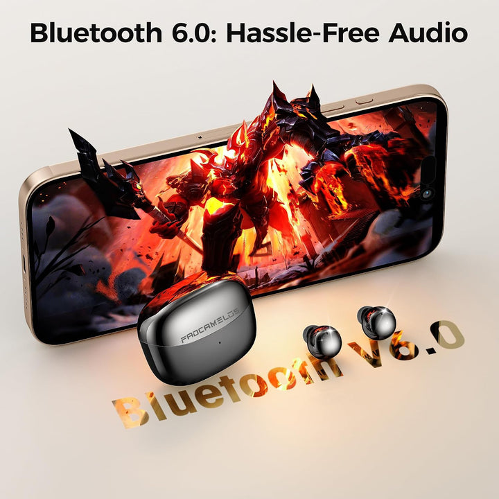 Ästhetisch Kabellose 2-in-1-Ohrhörer mit Tag- und Nachtmodus, Bluetooth-6.0-Ultra-Mini-Kopfhörer, In