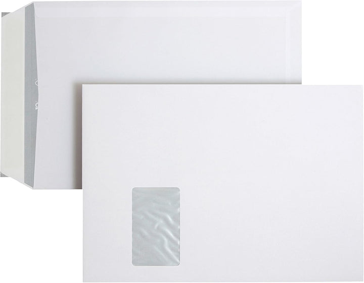POSTHORN Versandtasche C4 (324x229x1mm) haftklebend mit Fenster 100g weiss FSC 250 Stück