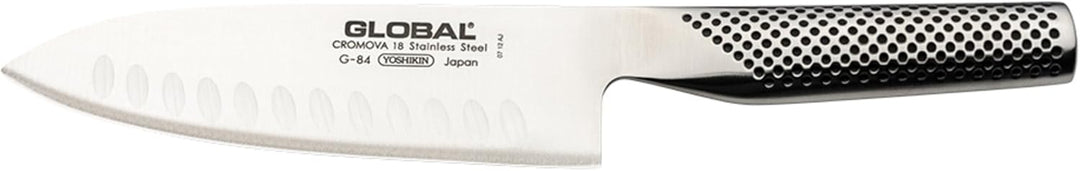 Global G-84 Santokumesser mit Kullenschliff, 16 cm (Nachfolgermodell von G-64)