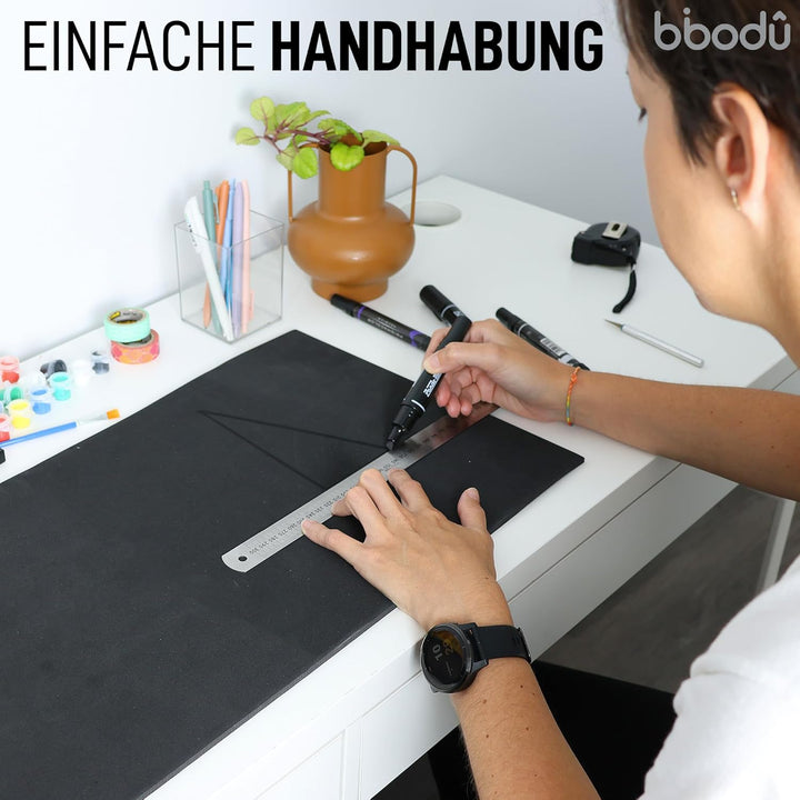 Roll Eva Foam 5mm Schwarz Farbe | Moosgummi 5mm Dicke | Grösse 150cm x 32cm, Dichte 80 kg/m3 | Eva F
