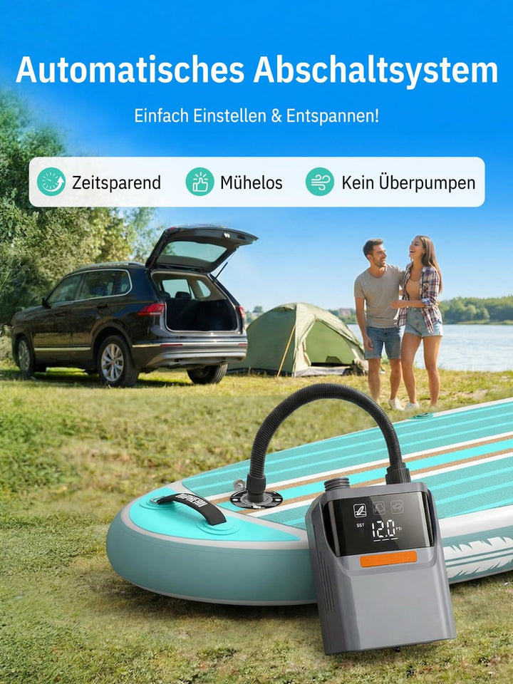 Niphean Elektrische Luftpumpe Akku, 50 PSI Luftpumpe Elektrisch für Autoreifen, Fahrrad, Luftmatratz