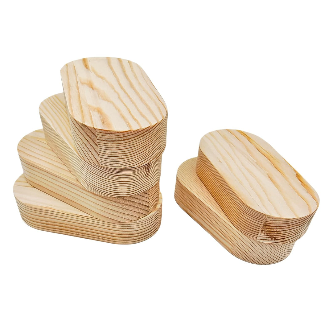 Unlackierte Holzblöcke Ovale Holzplatten für Bastelarbeiten, Leere Schnitzholzblöcke zum Gravieren,