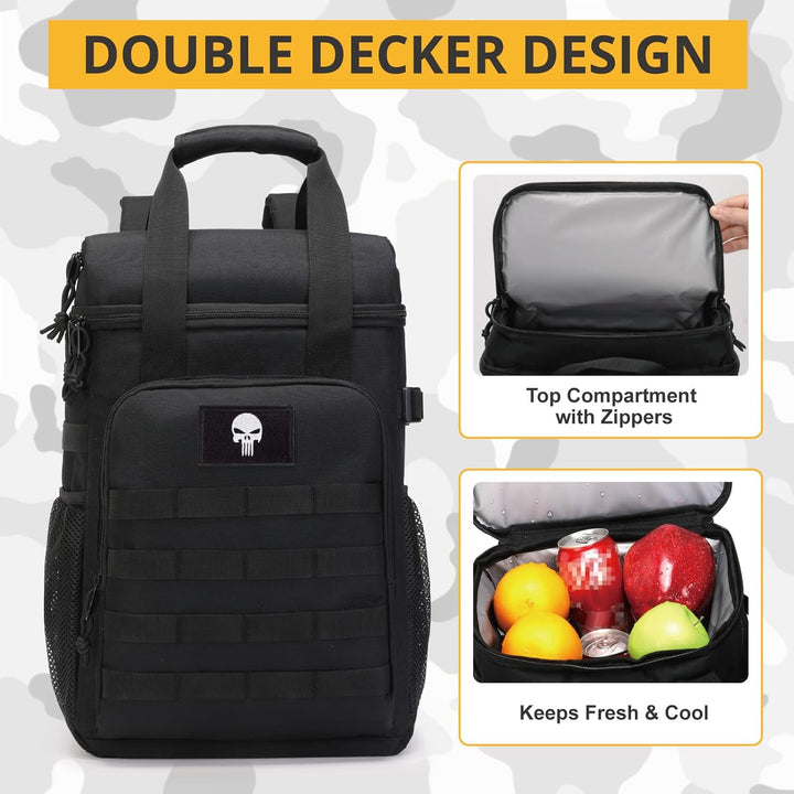 Taktischer Rucksack-Kühler, Lunch-Rucksack für Männer und Erwachsene zur Arbeit mit Griff,Weiche Küh