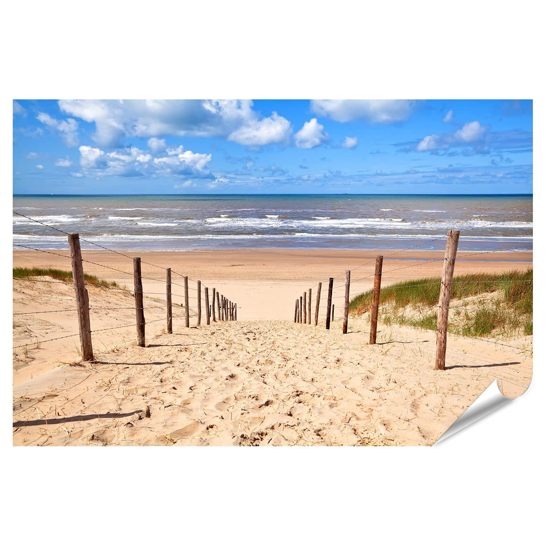 islandburner XXL Bild Poster Weg Zum Sandstrand Nordsee In Zandvoort Aan Zee Premium Bilder Fotodruc