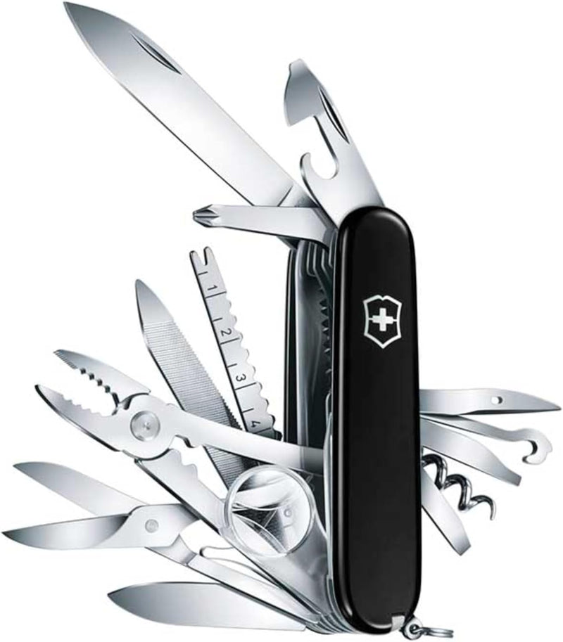 Victorinox Taschenmesser Swiss Champ (33 Funktionen: Metallfeile, Mini-Schraubendreher) rot Schwarz