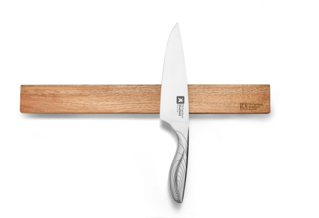 RICHARDSON SHEFFIELD Messerhalter mit Magnetleiste | Akazien-Holz | Holzleiste mit extra-starkem Mag