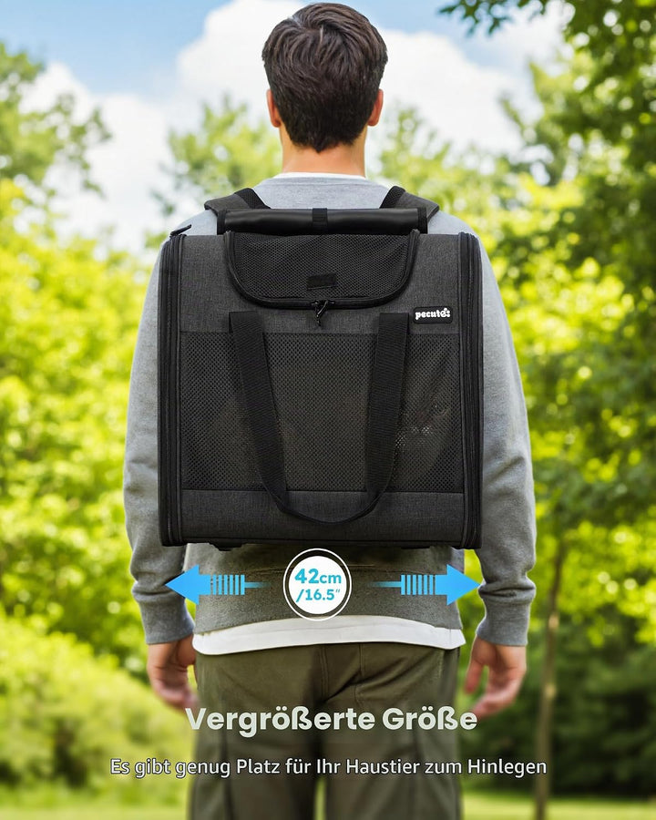 pecute Rucksack Hunde &amp; 2 Kleine Katzen, Katzentrage, Haustier Handtasche und Rucksack, Haustiertrag