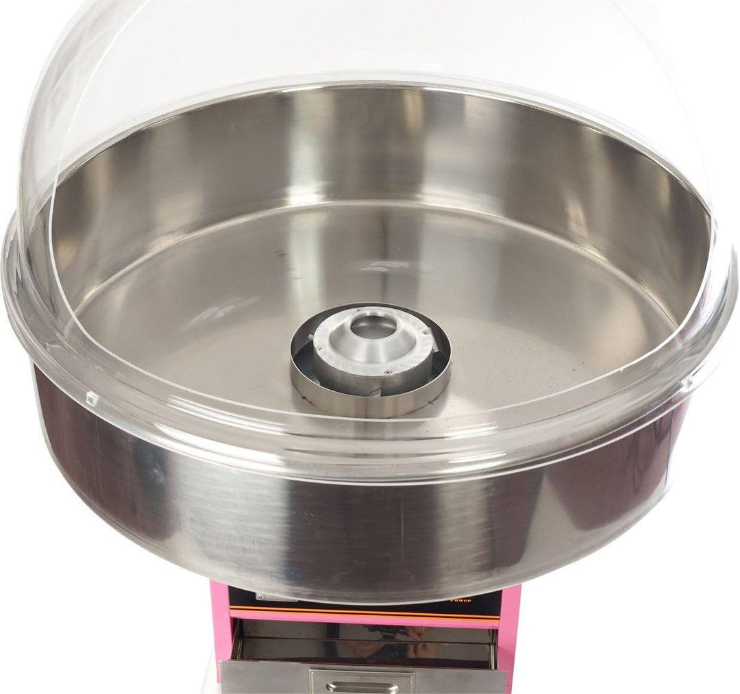 Zuckerwattemaschine 52 cm mit Wagen und Haube für Privat und Profi