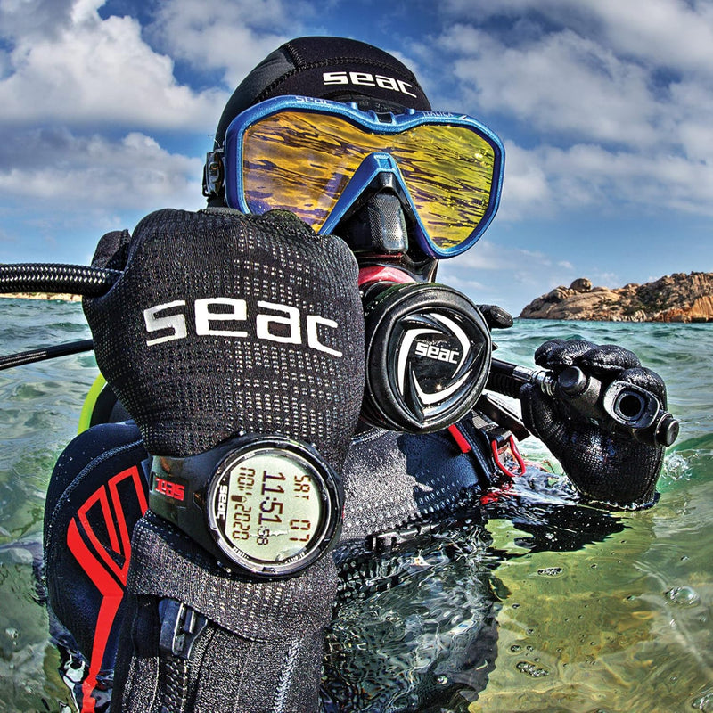 Seac Unisex-Adult Action Tauchcomputer für Gerätetauchen und Freediving, Logbuch, Dive Planner, Safe