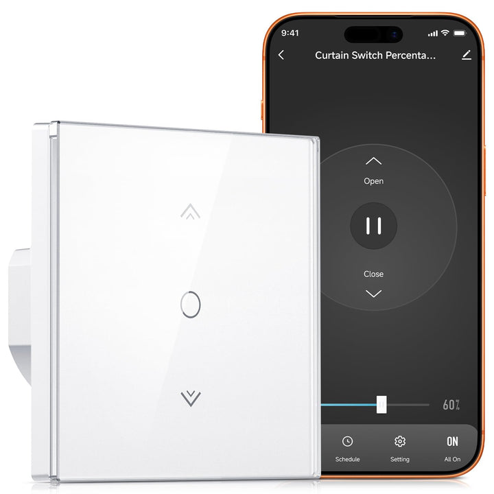 Wlan Rolladenschalter, Etersky Smart Rolladen Zeitschaltuhr mit Prozentfunktion, App Steuerbar und k