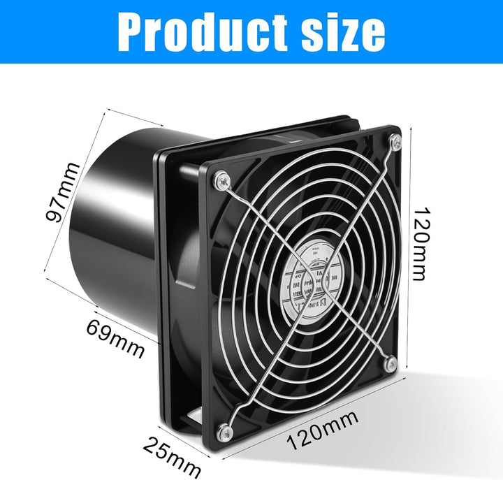 Joycabin Rohrventilator 100mm Abluftventilator Rohrlüfter mit Geschwindigkeitsregler, Rohrventilator
