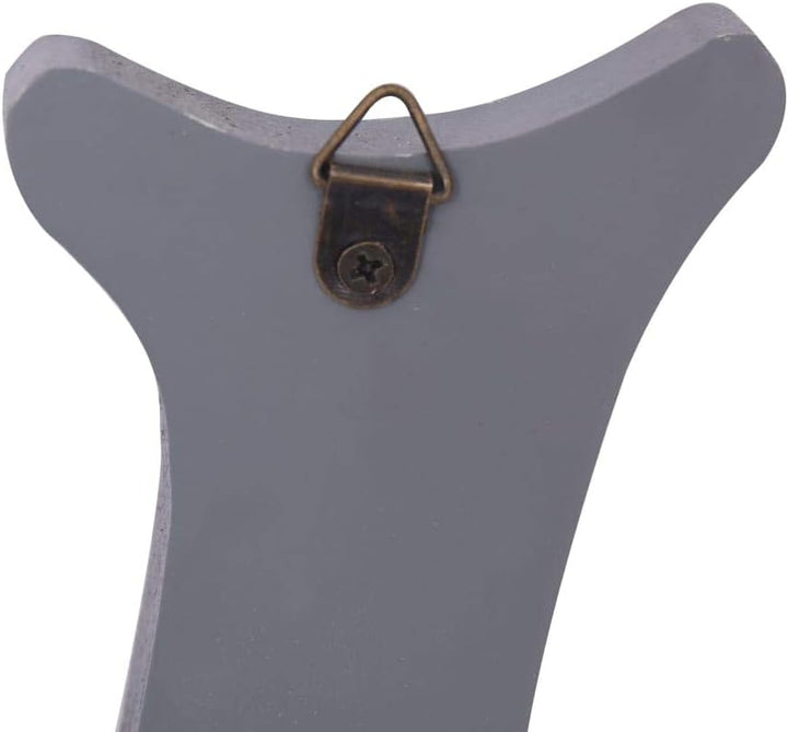 Wandgarderobe mit Ablage - WELCOME Grau 74 x 29,5 cm mit 4 Haken, MDF + Kupferhaken - Vintage Wandre