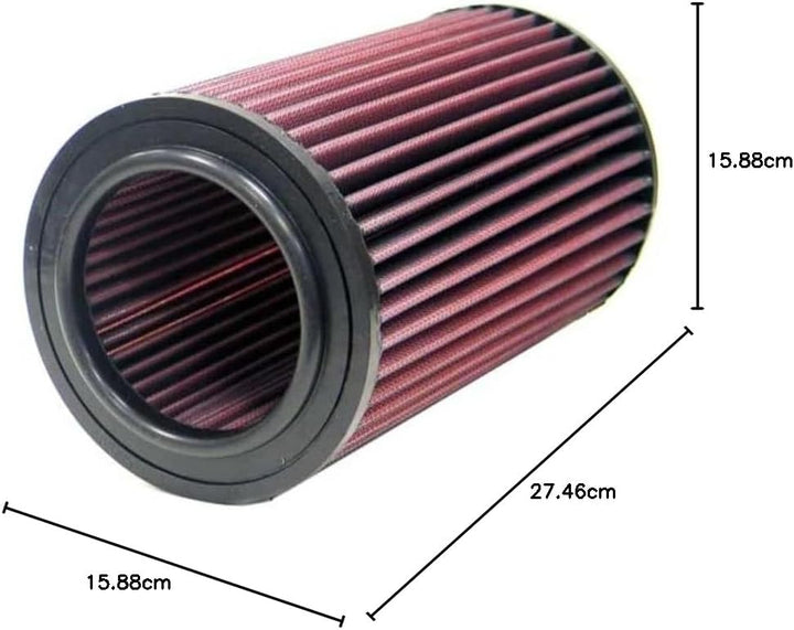 K&N E-9251 Waschbarer und wiederverwendbarer KFZ Luftfilter/Direkt-Kits Rot