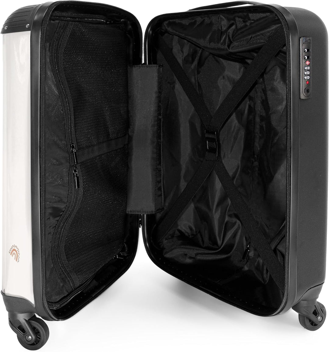 NoBoringSuitcases.com® Kinderkoffer Mädchen - Koffer Kinder - Hartschalenkoffer Einhorn - Koffer Ros
