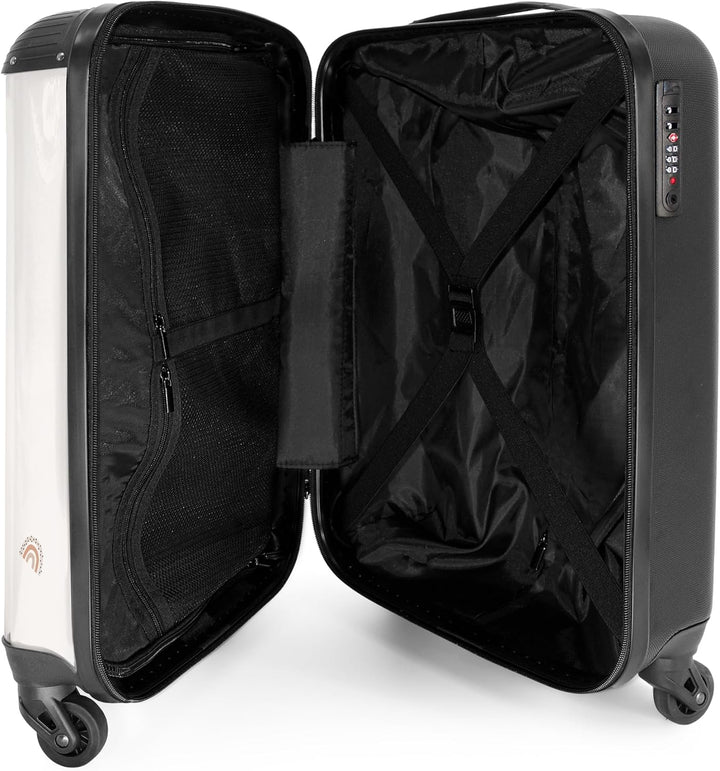 NoBoringSuitcases.com® Kinderkoffer Mädchen - Koffer Kinder - Hartschalenkoffer Einhorn - Koffer Ros