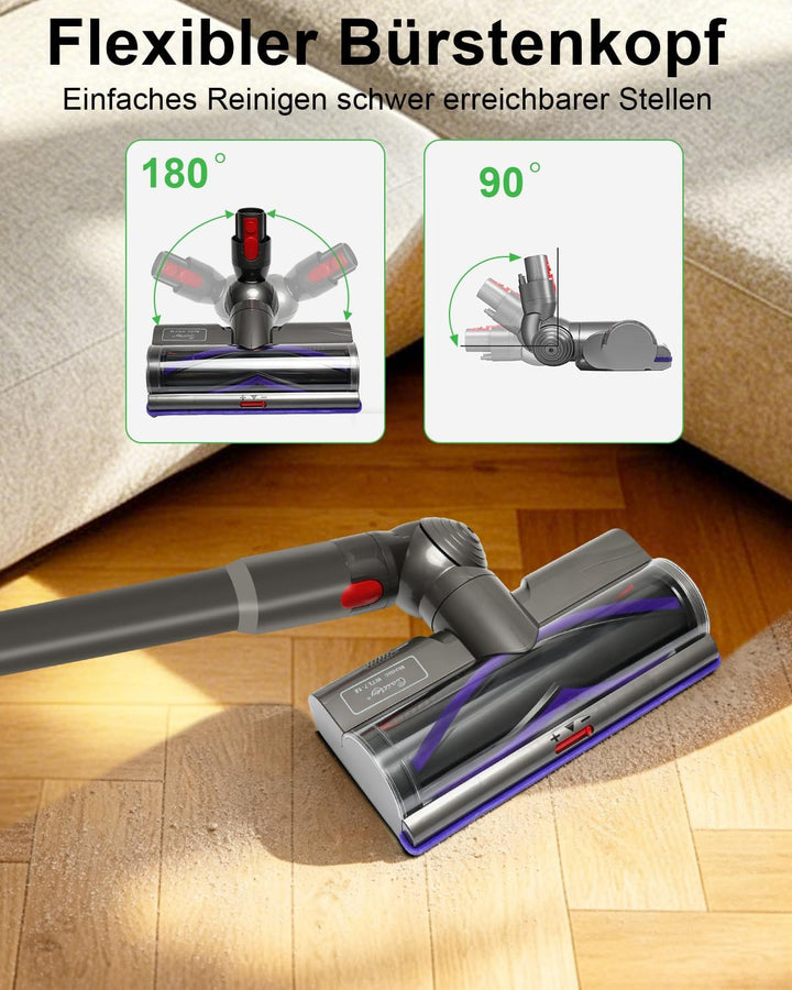 Waitley Bürste kompatibel mit Dyson V7 V8 V10 V11 V15 Staubsauger, Elektrische Bürste mit LED-Leucht