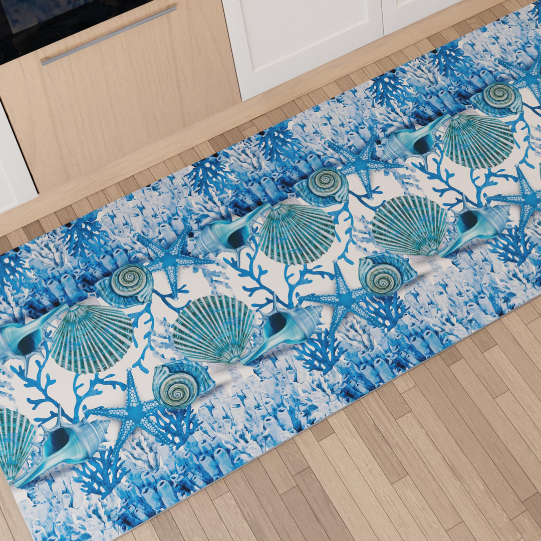 PETTI Artigiani Italiani Teppich für Küche 52x280 cm Corallo Blu, 52x280 cm Corallo Blu