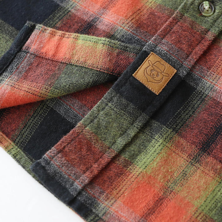 Dubinik® Flanellhemd Herren Button Down Kariert Baumwollhemd Freizeithemd Hemd Herren Langarm mit Zw