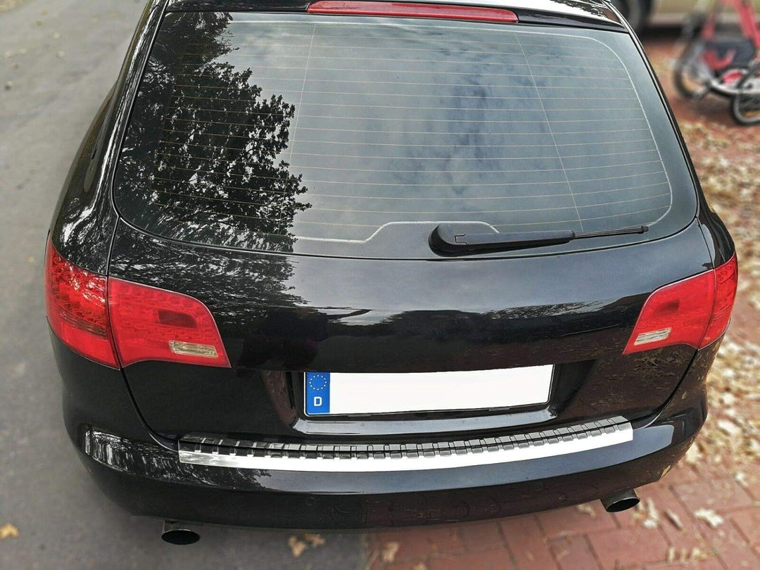 Recambo CT-LKS-0790 LADEKANTENSCHUTZ Edelstahl Chrom für Audi A6 C6 4F Avant 2005-2008 mit ABKANTUNG