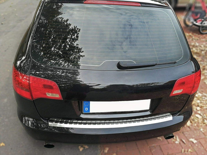 Recambo CT-LKS-0790 LADEKANTENSCHUTZ Edelstahl Chrom für Audi A6 C6 4F Avant 2005-2008 mit ABKANTUNG