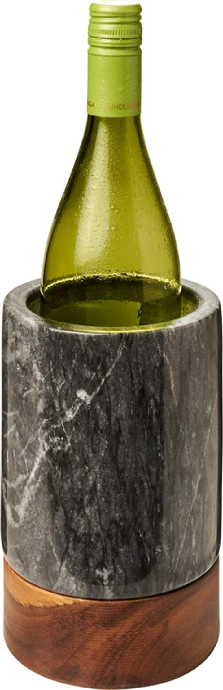 Edler Wein- und Sektkühler Harlow aus Marmor und hochwertigem Akazienholz - Getränkekühler zum Kühle