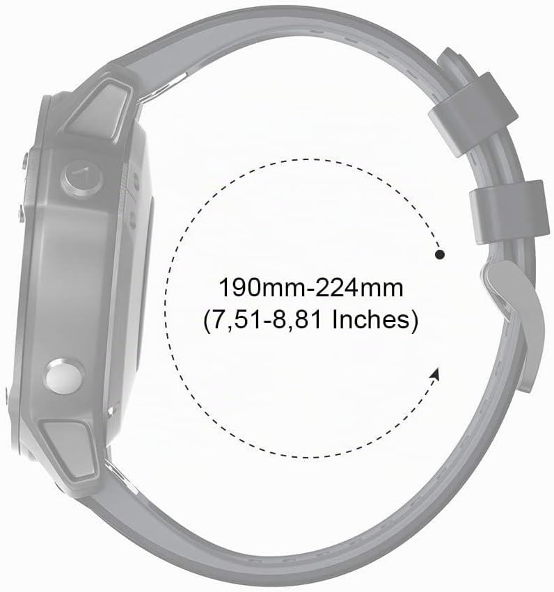 NotoCity Armband für Garmin Fenix 6x/6x Pro/5x/5x Plus/7x/7x Pro, Quickfit 26mm Uhrenarmband für Gar