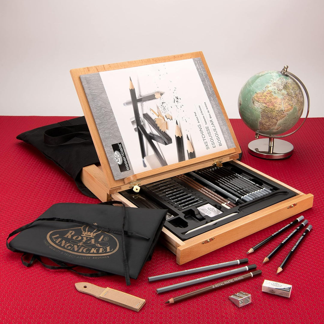 Royal & Langnickel REA-4904 - Staffelei Set für Acrylmalerei mit Aufbewahrungstasche