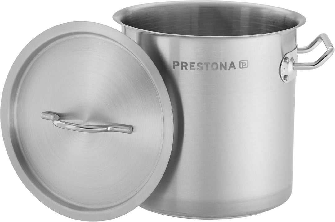 TECHNICA PRESTONA Topf Induktion 6 l – Kochtopf aus Edelstahl mit Sandwichboden 200 mm – Hitzebestän