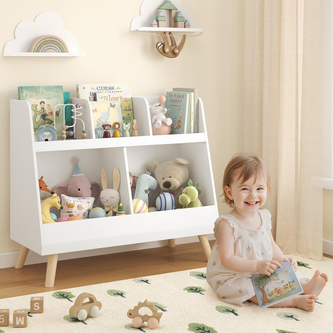 LUE BONA Kinderregal,Bücherregal Regal Aufbewahrungsregal für Kinder,Standregal 2 Stockwerk der Offe