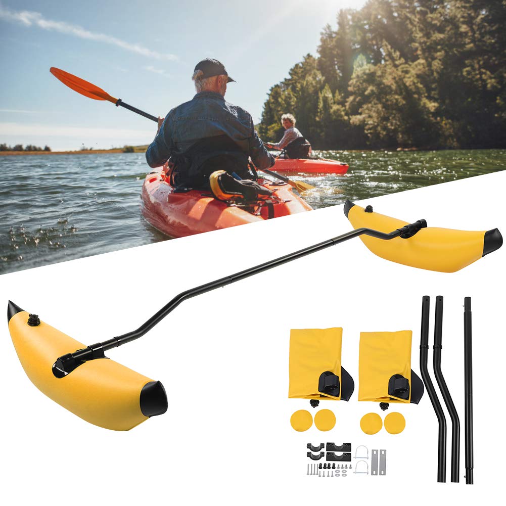 Wosune Kajak-Stabilisator, Kanu-Boot-Zubehör Kajak-Ausleger-Kit, für stabiles aufblasbares Kajak im